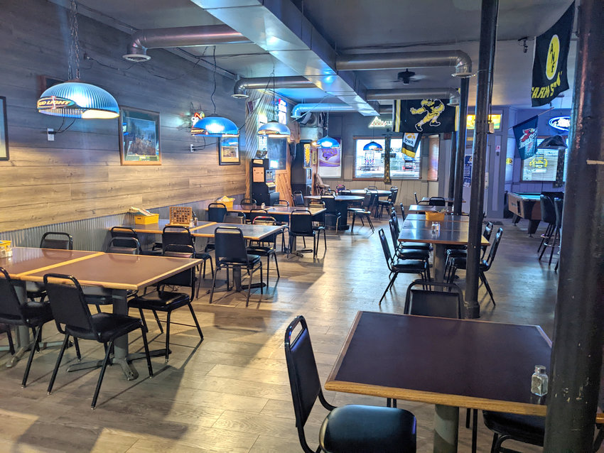 Some changes have been made to the Hawkeye Bar, as tthe new owners put in new flooring, painted the walls, as well as the accent wall, and they are currently working on a new kitchen.