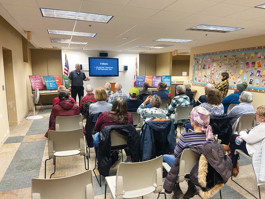 Brad Wilkening presented on 'Lessons of the Holocaust' at the Missouri Valley Public Library on Wednesday, Jan. 11. The presentation lasted roughly one hour.