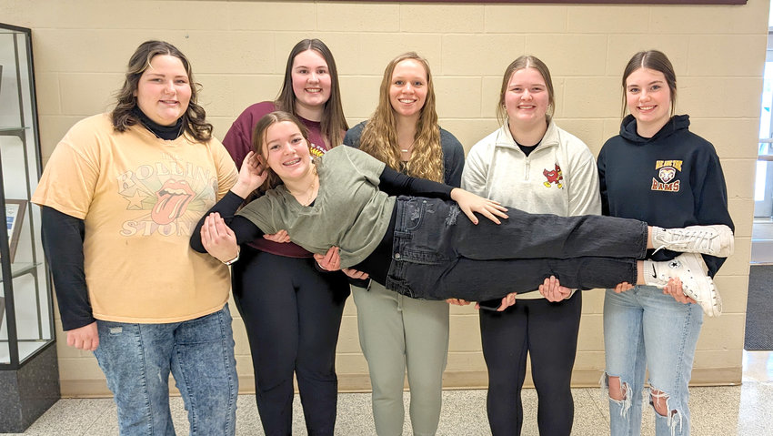 MVAOCOU had two events advancing to State Speech. Pictured are: Annamarie Mallory, Maycie Howland, Grayce Hanke, Ashley Rosener, Molly Fitzpatrick, and Kiley Davis..