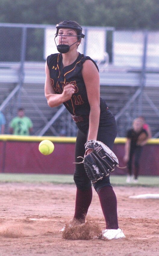 Mya Goslar had 12 strikeouts in the Rams win over Woodbury Central in the WVC Tournament.