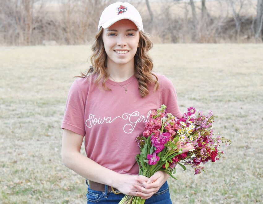 Grace Reineke, a Boyer Valley and Iowa State graduate, recently returned to Dunlap to serve her community with her new endeavor in the Mill Creek Flower Farm.