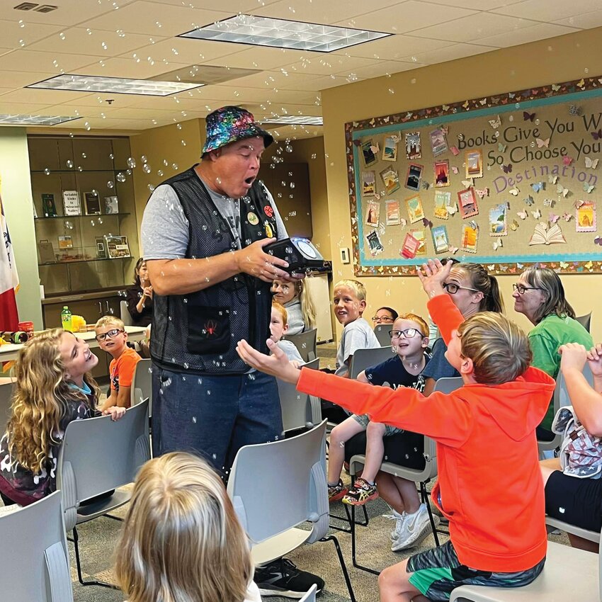 Dr. Oxygen brought science to life at the Missouri Valley Public Library last Monday.
