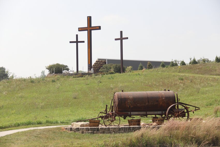 Calvary Falls gets its name from the three crosses overlooking the property. Also commonly referred to as Golgotha, or &quot;the place of the skull,&quot; Calvary is the place just outside the walls of Jerusalem where Jesus was crucified.