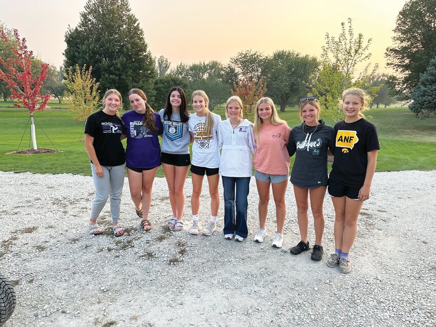 Pictured at the back-to-school bash, from left to right: Maddie Gunia, Molly Malone, Lauryn Muff, Morgan Hast, Sarah Roberts, Lily Heistand, Mataya Bromert, Tajel Jepsen..