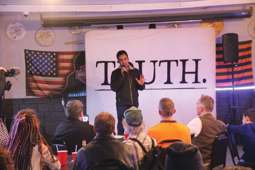Republican presidential candidate Vivek Ramaswamy held a town hall at The Boneyard in Logan last Thursday.