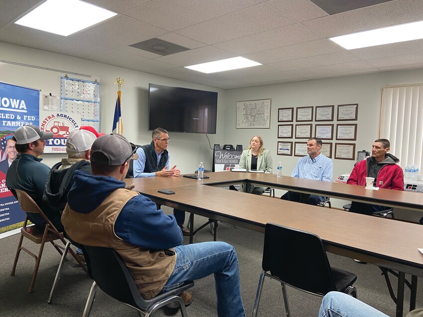 U.S. Rep. Randy Feenstra met with area farmers at the Harrison County Farm Bureau in Logan on Wednesday, Jan. 24.
