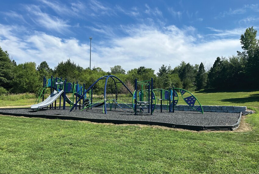 The new playground at Pleasant View Park is in need of shade trees and lighting.
