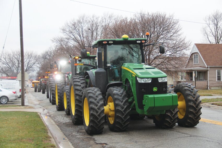 A line of tractors could be seen on Iowa Ave. last Friday as Boyer Valley held its annual &quot;Drive Your Tractor to School&quot; day in celebration of National Agriculture Week.