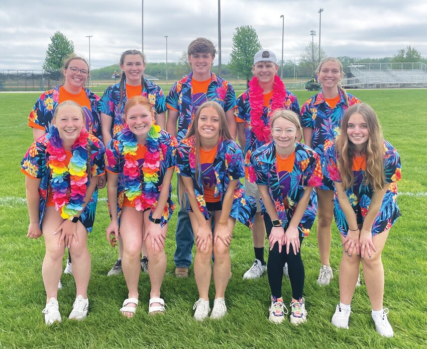 The 2024 Paws Day Committee includes, in the back row, from left: Alivia Leonard, Jaiden Jahn, Jace Straight, Gavin Kiger and Rory Madsen. Front row, from left: Marki Bertelsen, Kaiya Knauss, Katie Gomez, Brooklyn Hanlon and Jaelyn Lease. Adult sponsors not pictured are Delaney Aquallo, Bailey Krueger and Baylee Thompson.