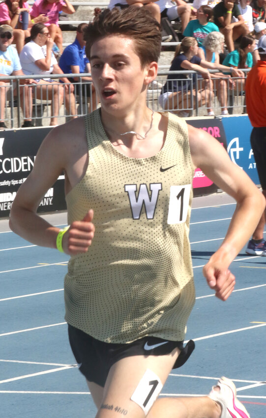 Woodbine's Landon Benden helped lead the Tigers to the Class 1A State Runner-Up finish at Drake Stadium from May 16-18 in Des Moines.  He ran away with first place honors in the 800 m, 1600 m and 3200 m runs.