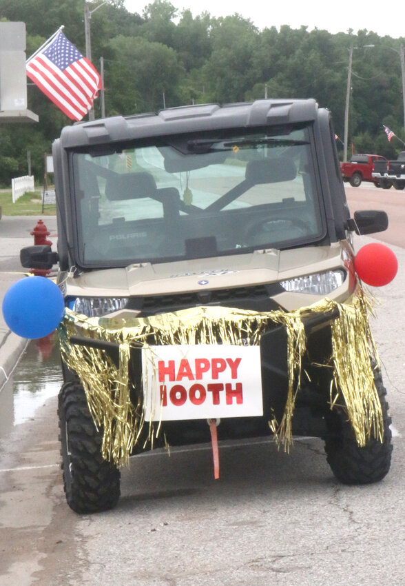 The Loee Hills Country Corner led off the parade at the 100th annual Pisgah Play Day celebration.