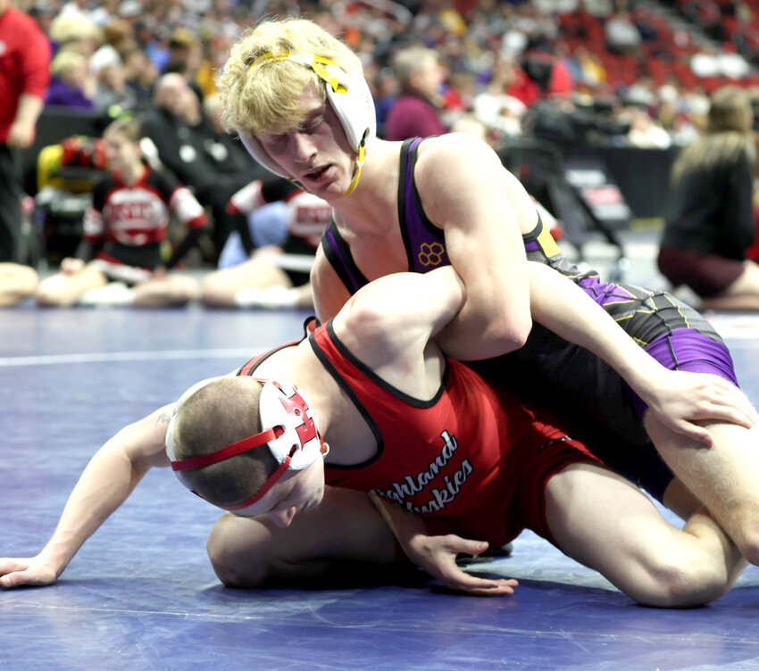 2025 State Medalists:  Logan-Magnolia's Crosby Yoder recorded four wins and a Class 1A, 7th place state medal at the 2025 State Wrestling Championships at Wells Fargo Arena in Des Moines.