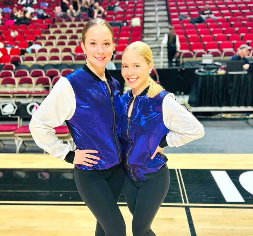 Two members of the MVAOCOU Dance Team, Delaney Welte and Renee Oberreuter, were selected to the 2025 All Iowa Honor Dance Team. The girls performed at the Girls State Basketball Tournament.