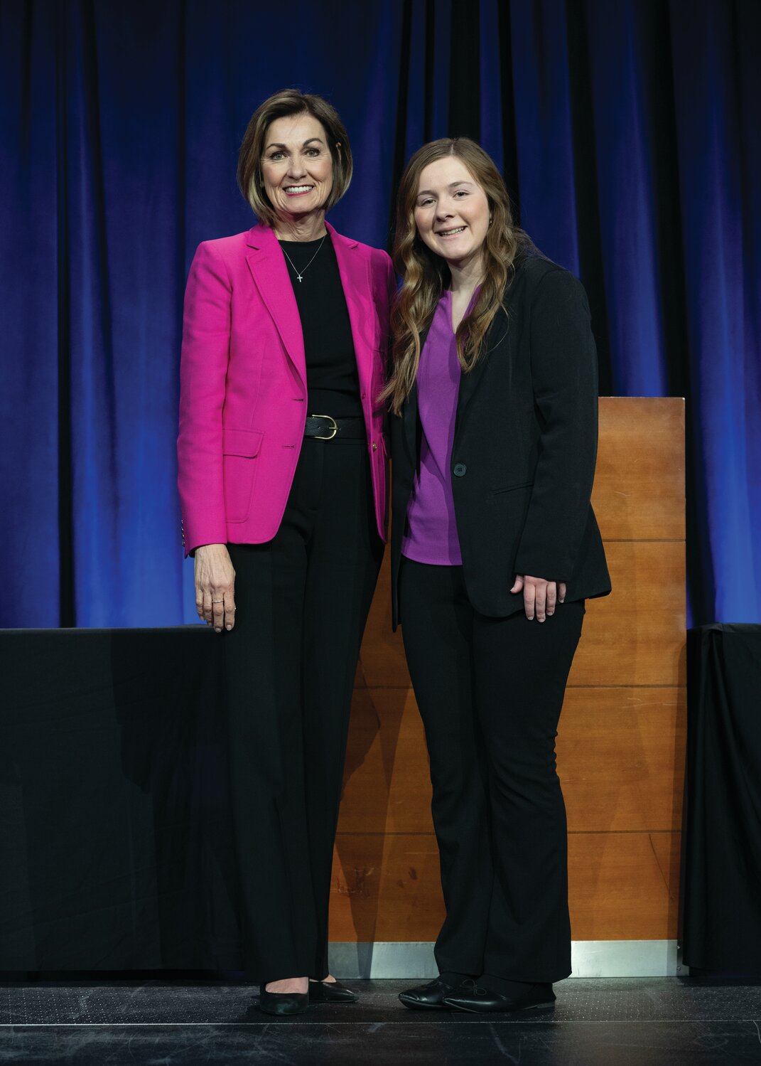 Boyer Valley's Zoey Soma was recogized as a Governor's Scholar in Des Moines last month. She is pictured with Gov. Kim Reynolds.