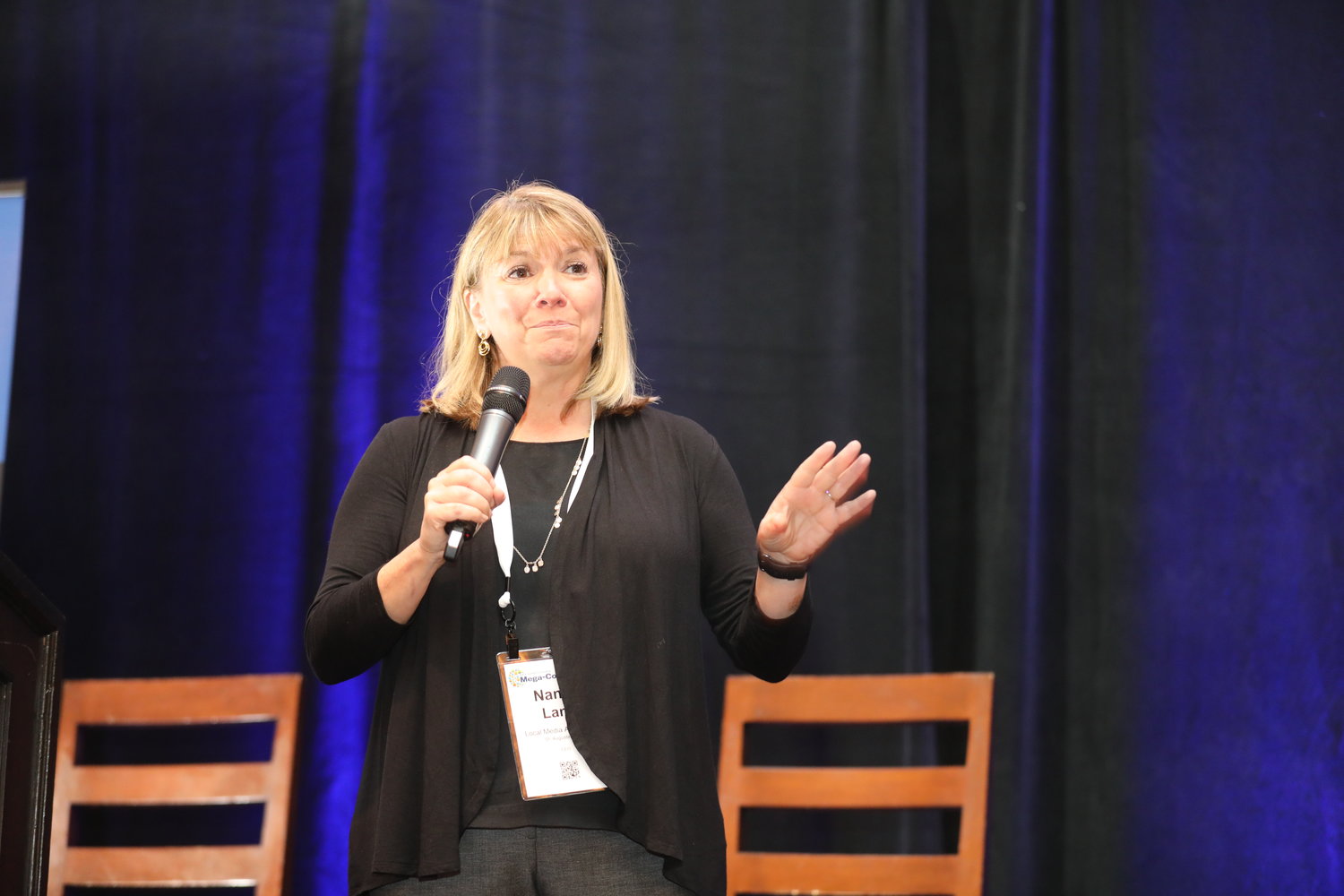 Nancy Lane, CEO of Local Media Association, at the 2020 Mega-Conference. (Photo by Bob Booth)