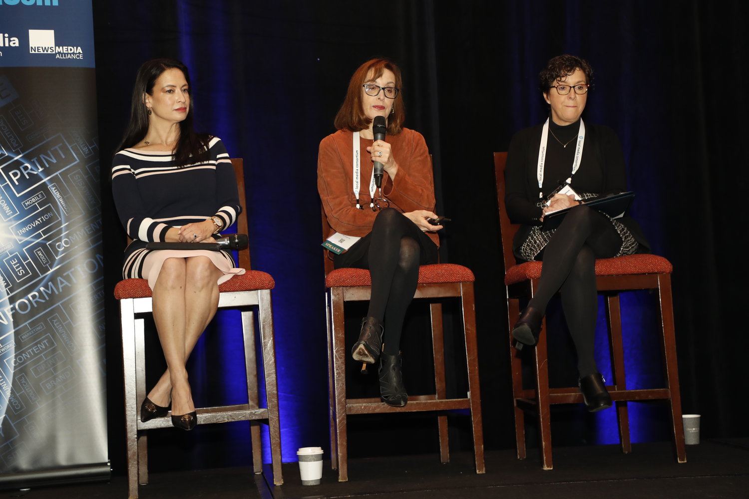 Mi-Ai Parrish, Julia Wallace and PJ Browning: How Women Leaders are Transforming Newspapers. Tuesday, Feb. 18, at the 2020 Mega-Conference. (Photo by Bob Booth)