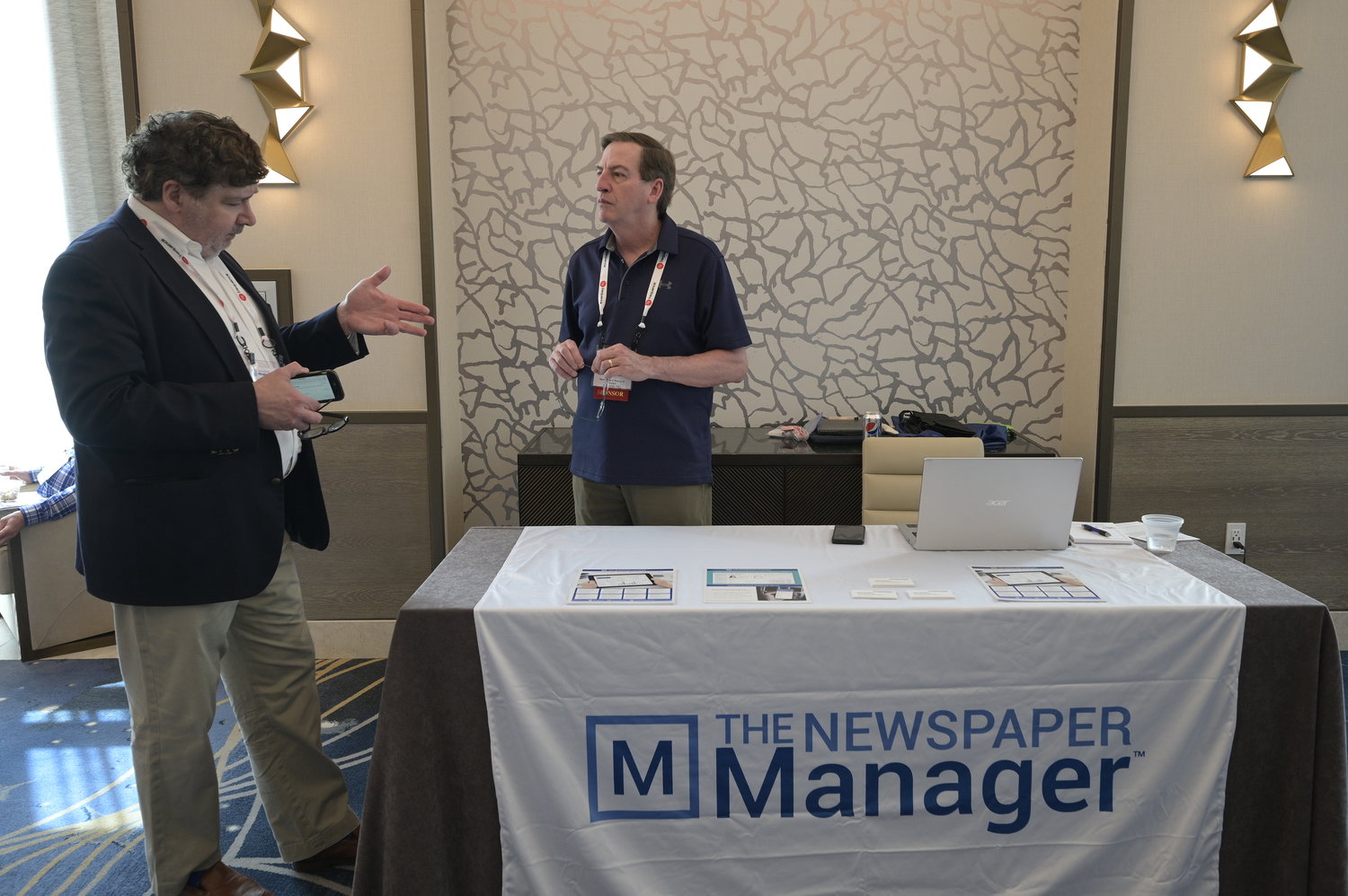 Mirabel Technologies - The Newspaper Manager -- a conference exhibitor (Photo by Phelan M. Ebenhack)
