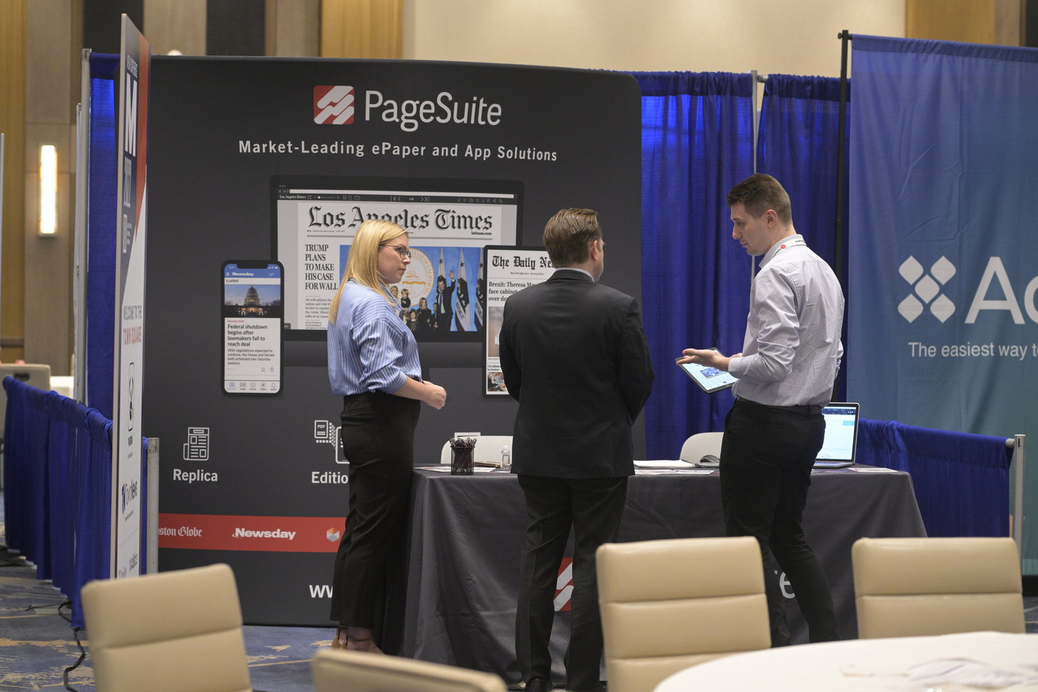 PageSuite was an exhibitor in the Town Square. (Photo by Phelan M. Ebenhack)