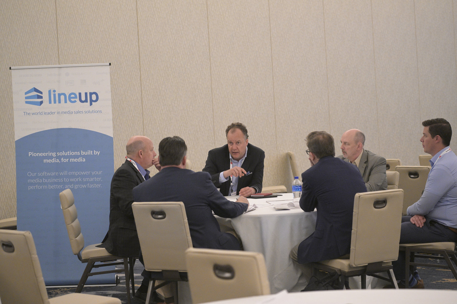 At its Roundtable, Lineup shared information about how it delivers ERP, sales and subscription management solutions to help media companies solve operational challenges and identify revenue opportunities. (Photo by Phelan M. Ebenhack)