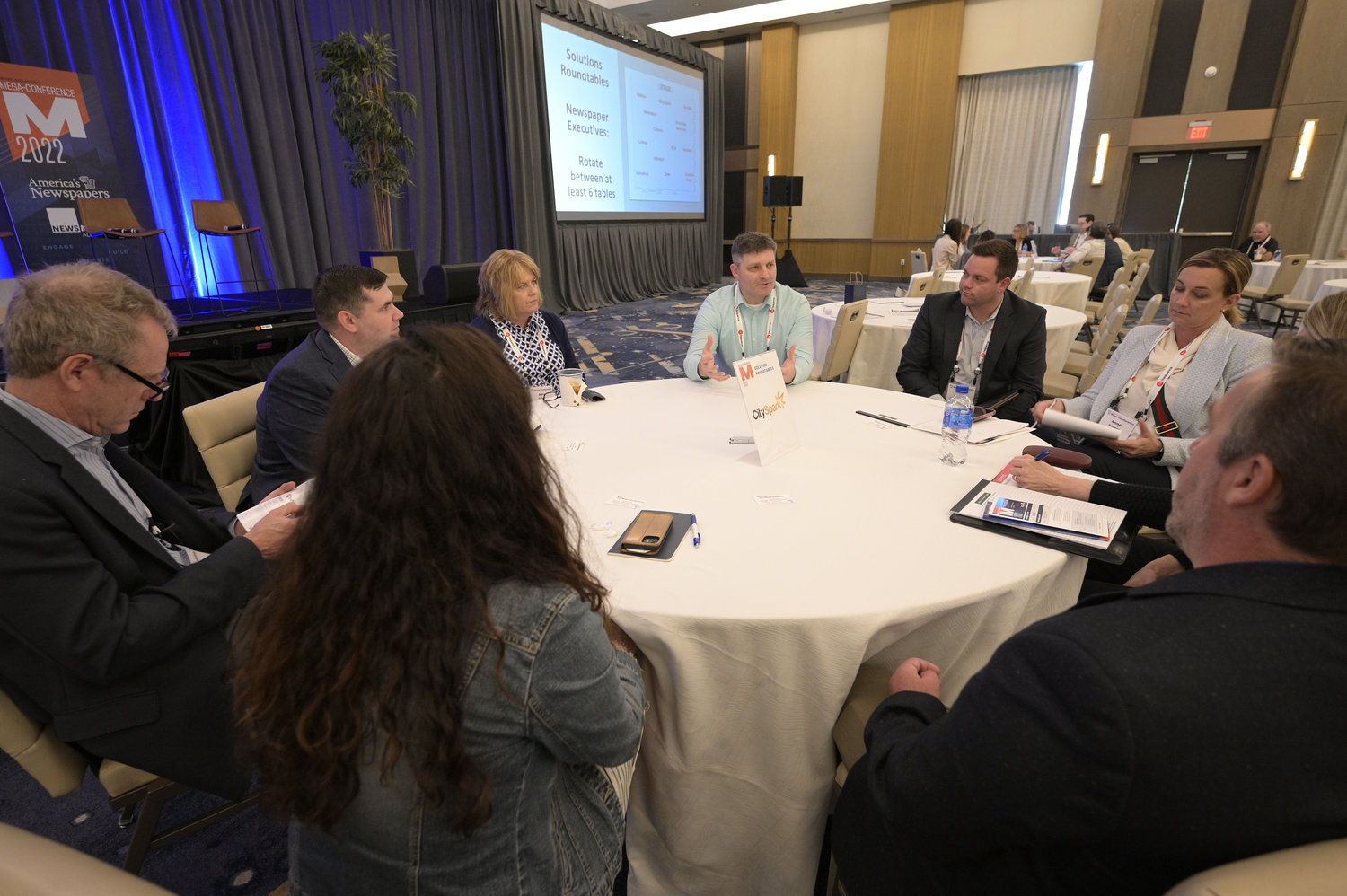 Do you want to drive traffic, engage your community and generate revenue? That was the focus of the discussion at the CitySpark Roundtable. (Photo by Phelan M. Ebenhack)