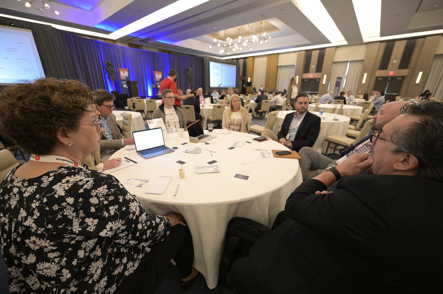 At this Roundtable, the discussion centered on how Column is working with publishers and state press associations to modernize the customer experience related to public notices. (Photo by Phelan M. Ebenhack)