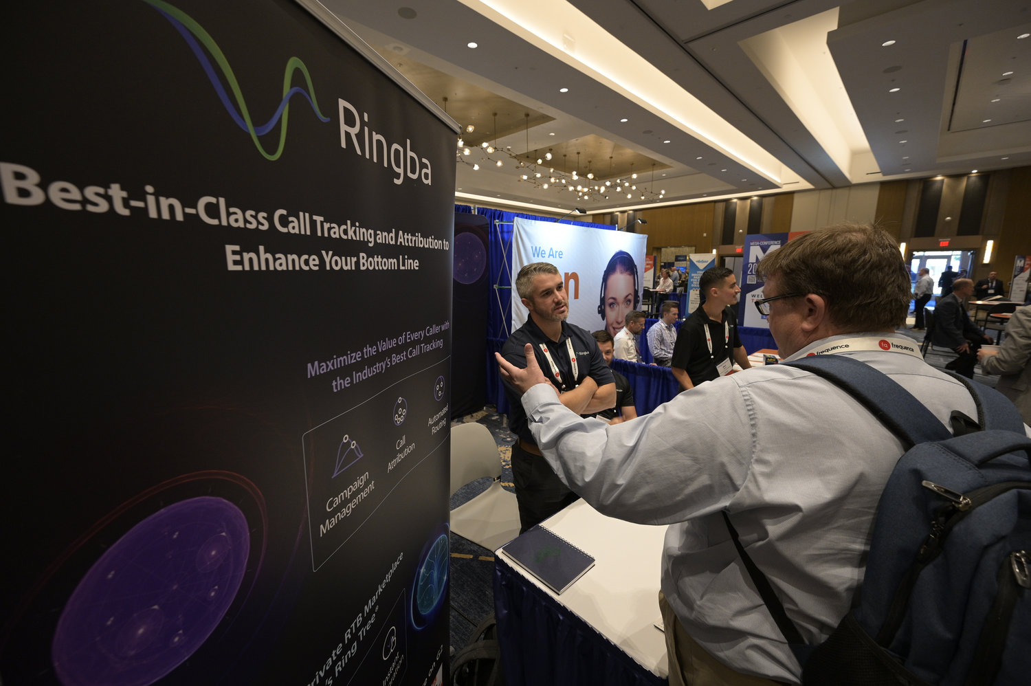 Ringba was an exhibitor in the Town Square and our communications sponsor. (Photo by Phelan M. Ebenhack)