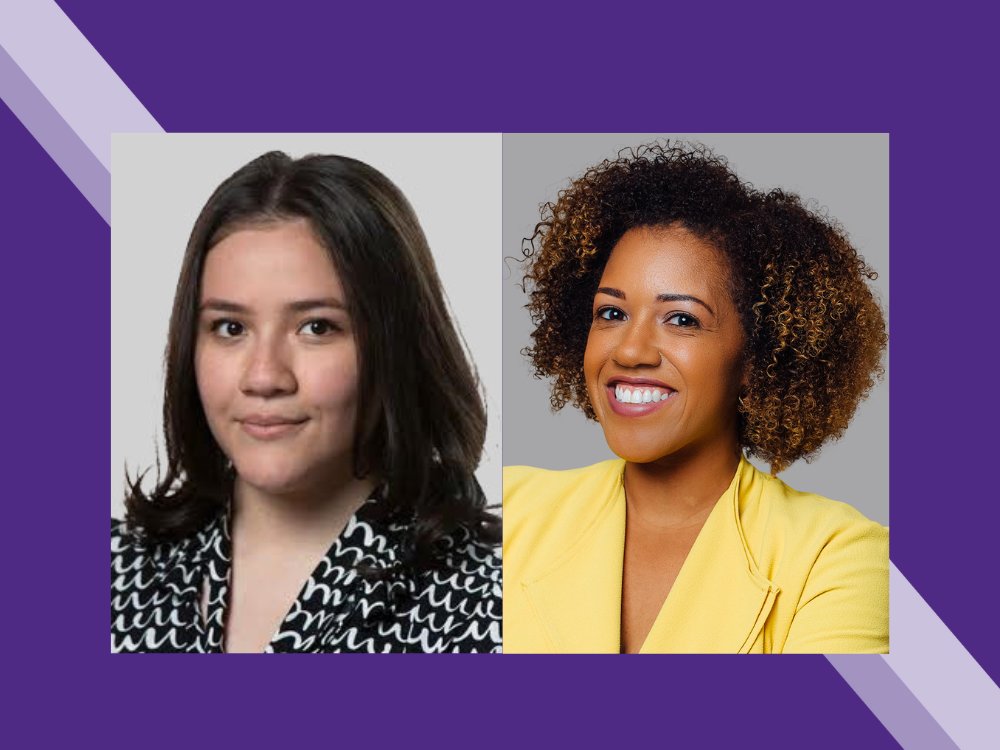 Jessica Villagomez (left) will join Medill as a lecturer and Arionne Nettles (right) has been promoted to director of audio journalism.