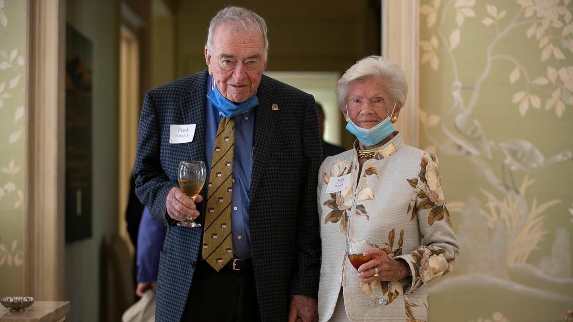 Frank Daniels Jr. and wife Julia Daniels on Sept. 22, 2020 in Raleigh, North Carolina. (Photo by Robert Willett / The News & Observer)