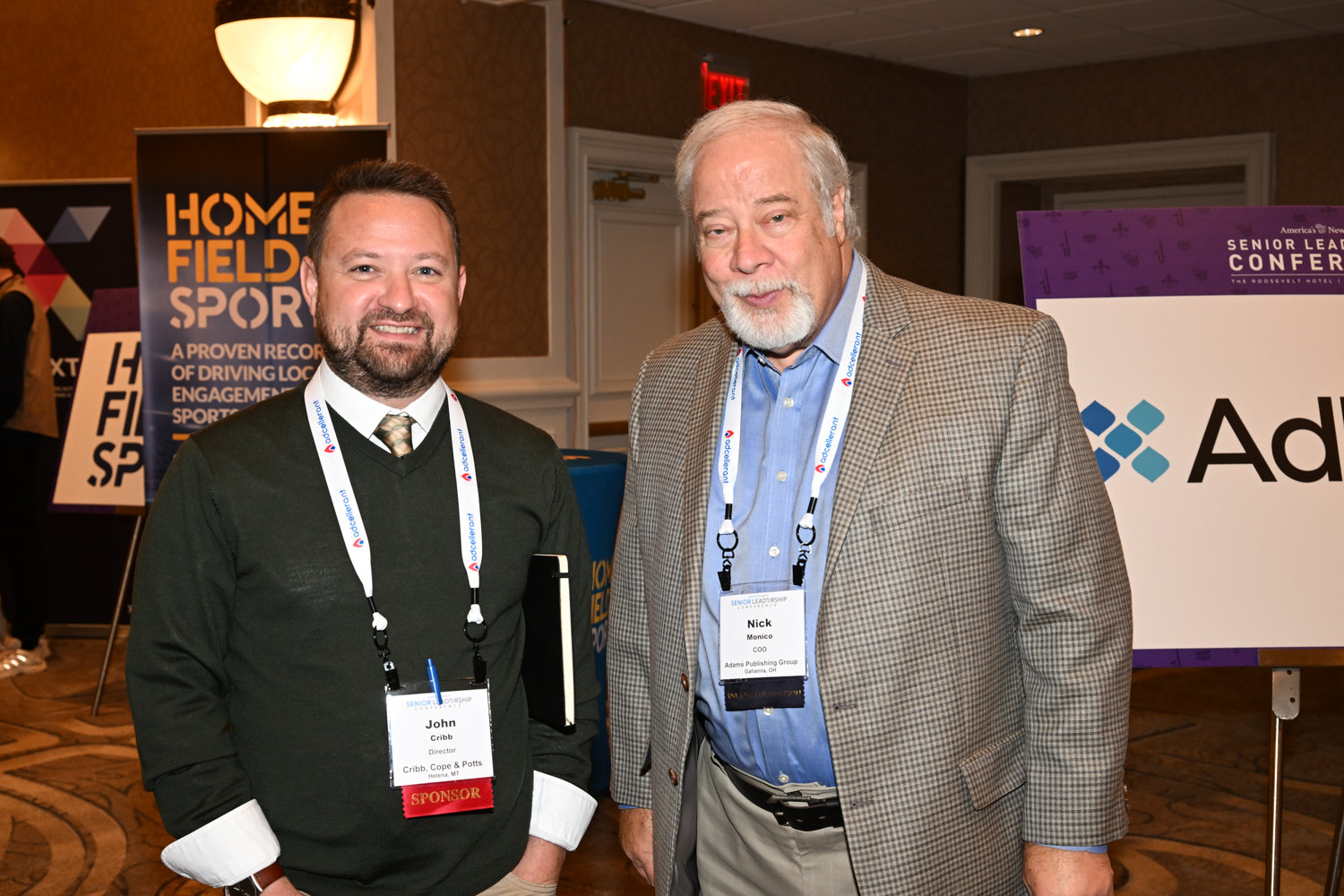 John Cribb, director, Cribb, Cope & Potts, and Nick Monico, COO of Adams Publishing Company. (Photo by Jeff Strout)