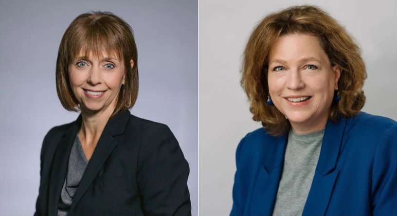 Cox Enterprises has named Suzanne Klopfenstein (left) the publisher of Cox First Media, which includes the Dayton Daily News, the Springfield News-Sun, the Journal-News and Dayton.com. Klopfenstein will assume her new role on Jan. 1, 2023, when publisher Jana Collier (right) retires.