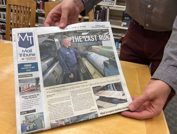 Publishers of the Rogue Valley Tribune, which launched the operation after the Mail Tribune went out of business in January, are changing the name of the new publication to the Rogue Valley Times. (Janet Eastman / The Oregonian)