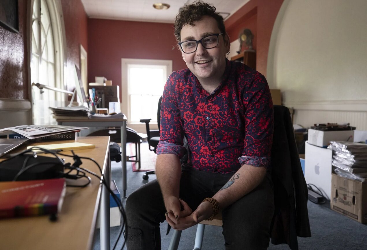 Seattle Gay News editor A.V. Eichenbaum said the paper publishes 2,000 copies a week and its website gets around 50,000 monthly visitors. (Steve Ringman / The Seattle Times, 2021)