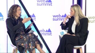 AP's executive editor, Julie Pace, spoke to technology industry executives at the Web Summit conference in Lisbon, Portugal.
