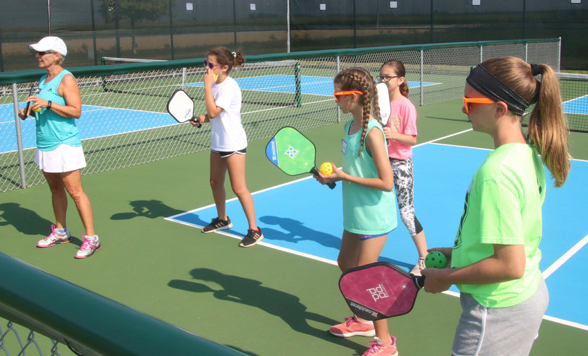 Nineteen youngsters took part in the first annual Youth Pickleball Camp sponsored by the Eldridge Park Board last month. Throughout the week, seven members of the Quad City Pickleball Club were on hand to give personalized instruction on pickleball technique and strategy.