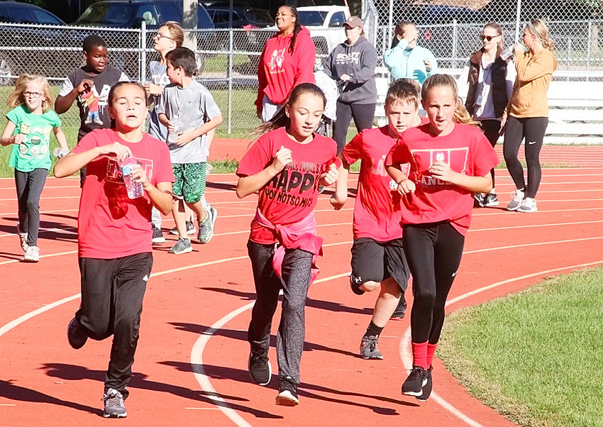 It was a beautiful day for a Walkathon on Thursday, Sept. 28, as Neil Armstrong Elementary students took to the track at Lancer Stadium as part of a PTO fundraiser.