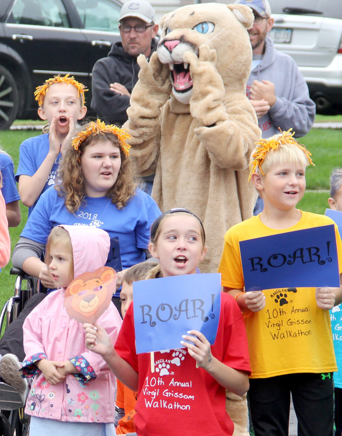 Pioneer house members won the cheer contest with a lion's roar.