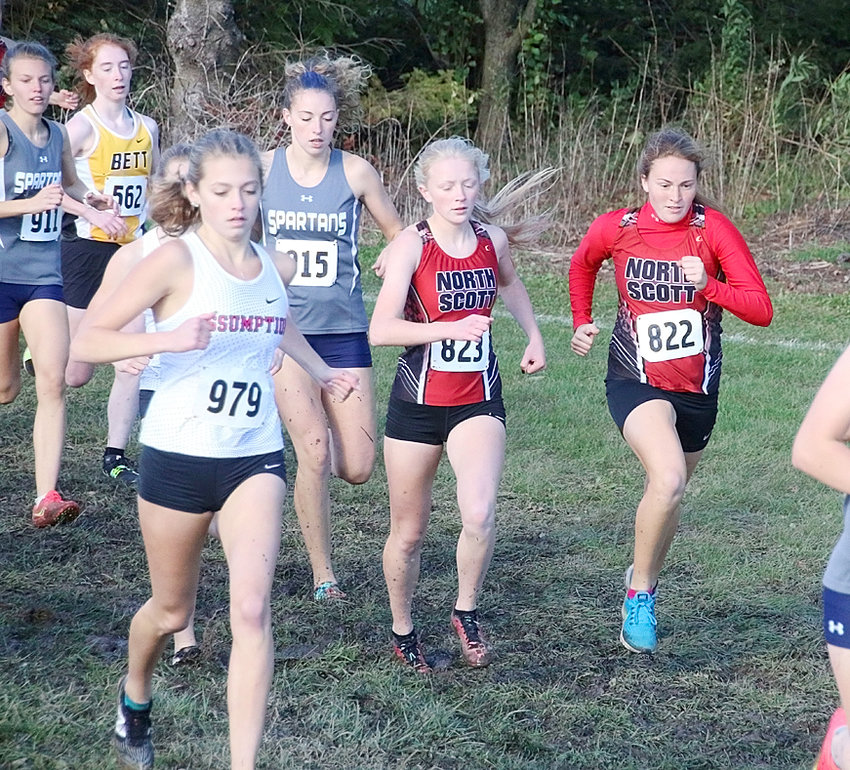 Abbi Lafrenz and Chloe Engelkes paced North Scott girls at the MAC meet. Lafrenz finished 10th, while Engelkes came home 15th.