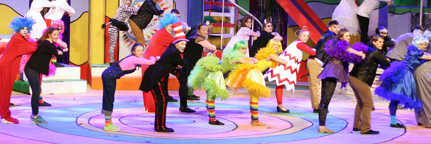 The cast of &quot;Seussical&quot; performs &quot;Oh The Thinks You Will Think,&quot; together.