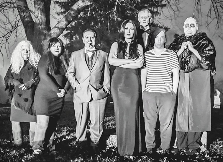 Actors, directors and stage crews have moved to the dark and macabre as the Wilton Fine Arts Guild works its Halloween magic on &ldquo;The Addams Family, a New Musical Comedy!&rdquo; Tickets are now available for the Oct. 22, 23, 29 and 30 evening performances, and a matinee on Oct. 24. Things will be a bit different this time around so that audience members can enjoy their  &ldquo;just desserts&rdquo; for waiting more than a year and a half for this production to come to fruition. All will enjoy desserts and this hilarious comedy for only $20. Tickets can be purchased online by using the following link: https://ticket bud.com/events, or on the Addams Family event on the Wilton Fine Arts Guild Facebook page, or by calling 563-732-2323 to leave a message. Desserts will be provided by the Wilton Caf&eacute;, and include New York style cheesecake, tiramisu, and red velvet cake. All tickets must be purchased in advance. More about the play: In their upside-down world, even though you might be dead, you still have a role in the lives of the Addams! Along with Lurch, their faithful manservant, the family waits in the dark of the local cemetery for their ancestors to join the festivities. Pictured from left: Lora Knouse as Grandma, Kim Feuerbach as Wednesday, Paul Michael Marquez as Gomez, Anna Masengarb as Morticia, Mike Taylor as Lurch, Jacob Imhoff as Pugsley and Mark Lawrence as Uncle Fester.