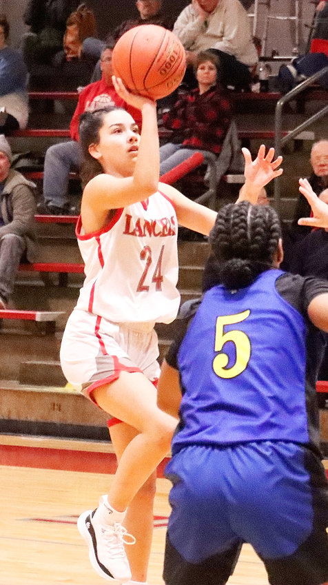 Lancer junior Kayla Fountain drilled a career-high 18 points in the win over North, and hit four of five from beyond the arc in the second half.