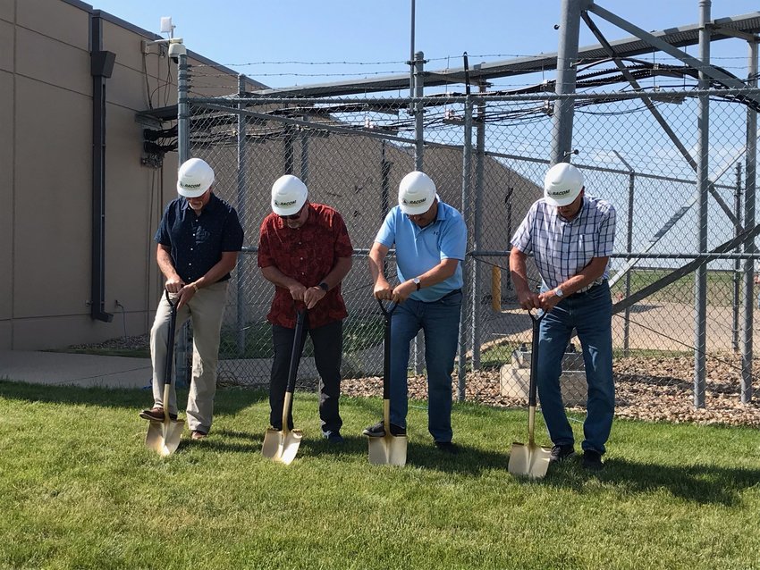 Pictured above at the groundbreaking June 21 are Cedar County Supervisors Jon Bell, Steve Agne, Jeff Kaufmann and Brad Gaul.