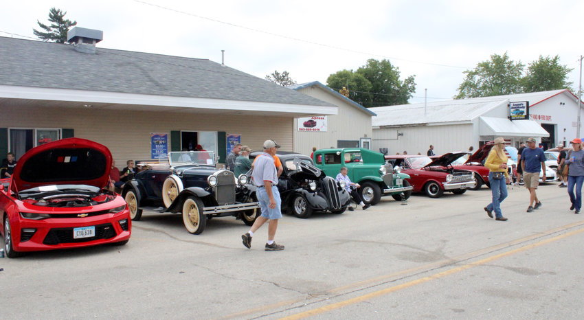 Cars line McCausland streets for the annual Labor Day Firemen's Car Show, and parade.