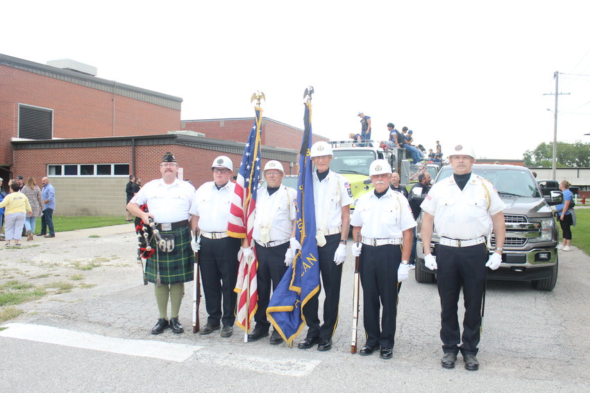 Durant's American Legion Flag Corp earlier this year at the Durant Homecoming Parade. The group will perform at Veteran's Day services Friday.