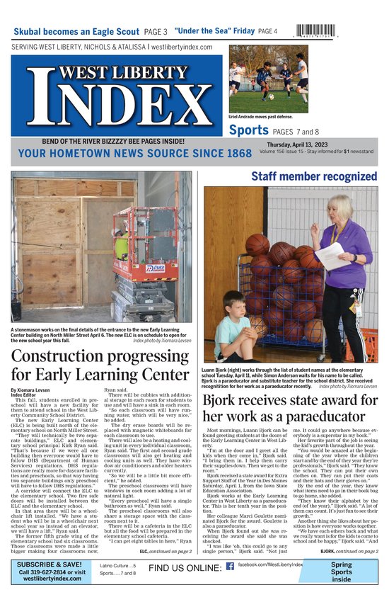 West Liberty Index — April 13, 2023 West Liberty Index