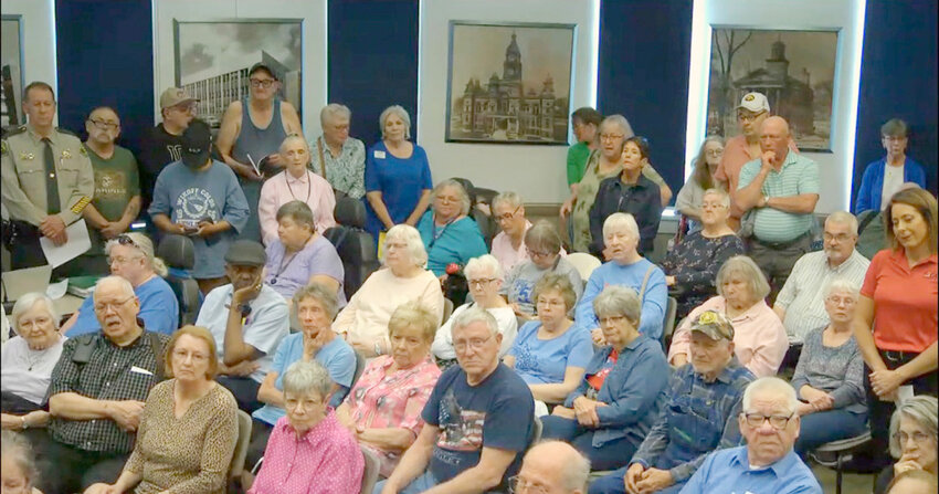 More than 100 CASI supporters filled the county supervisors meeting room April 13 to protest $500,000 in funding cuts approved by supervisors that day.
