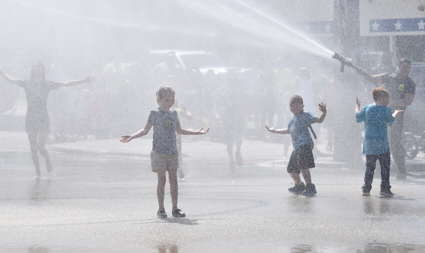 Blue Grass water fights draw a crowd during 2019 homecoming days.