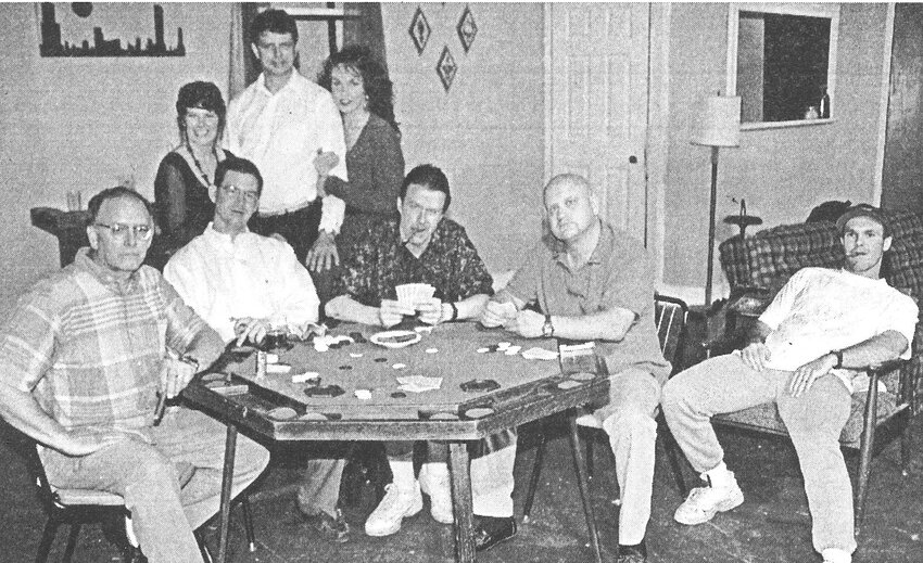 1998: Countryside Community Theatre presented &quot;The Odd Couple,&quot; including cast members, from left: Keith Riewerts, Mary Ross, Dave Mahl (seated) Jim Seward, Stehanie Gadient, Don Faust, Jack Curl and Todd Hawley.