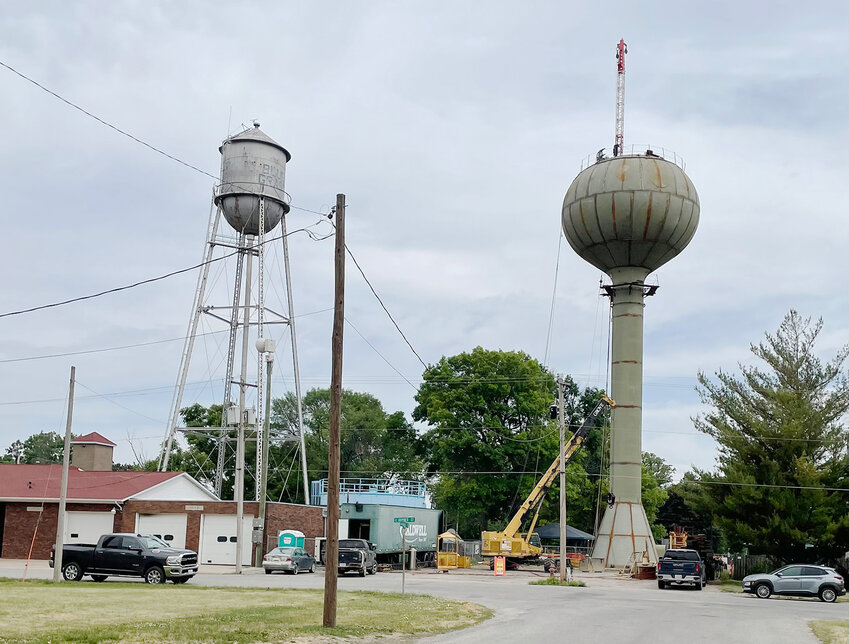 A new water tower will improve pressure and reliability for Blue Grass.