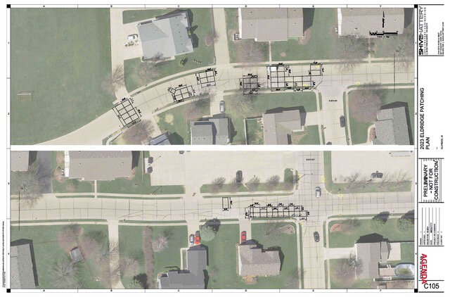 A map of Iowa Street patching planned for later this year.