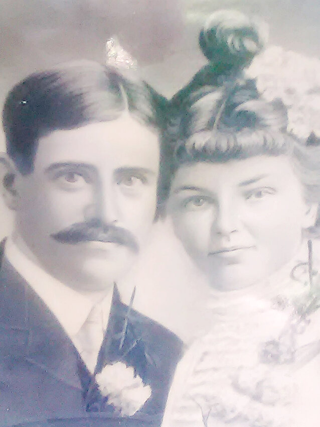 Herman and Anna Boldt 1903 wedding photo.